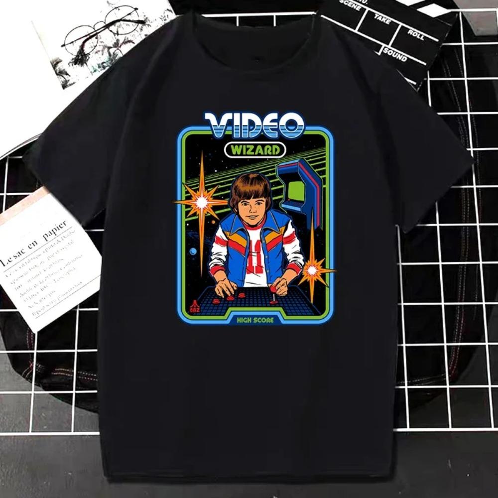 Nostalgia 90s Vintage Tshirt Women Scary Cartoon Tops Classic Satan Horror Demon Graphic Tops Hell Reaper Tee Dropshipping