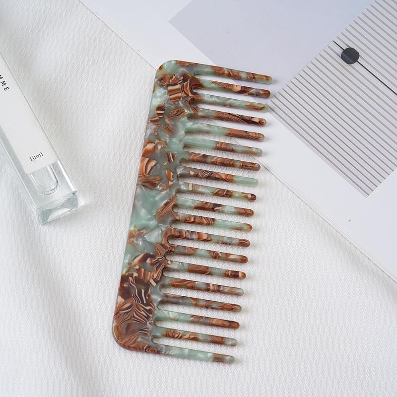 Wide Teeth Acetate Hair Combs Anti-Static Massage Hair Brush Hairdressing Colorful Hairdress Salon Styling Traveling Accessories