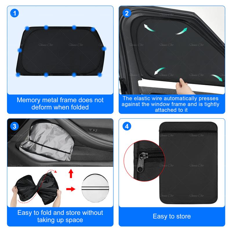 Fit for Range Rover Sport L494 Accessories 2014- 8PCS Windshield Sunshade Kit Foldable Sun Visor Privacy Protection