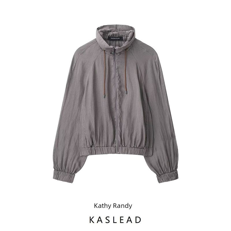 Kaslead New Women Clothes Western Style Fashion Vertical Bomber Jacket Outerwear 2183245