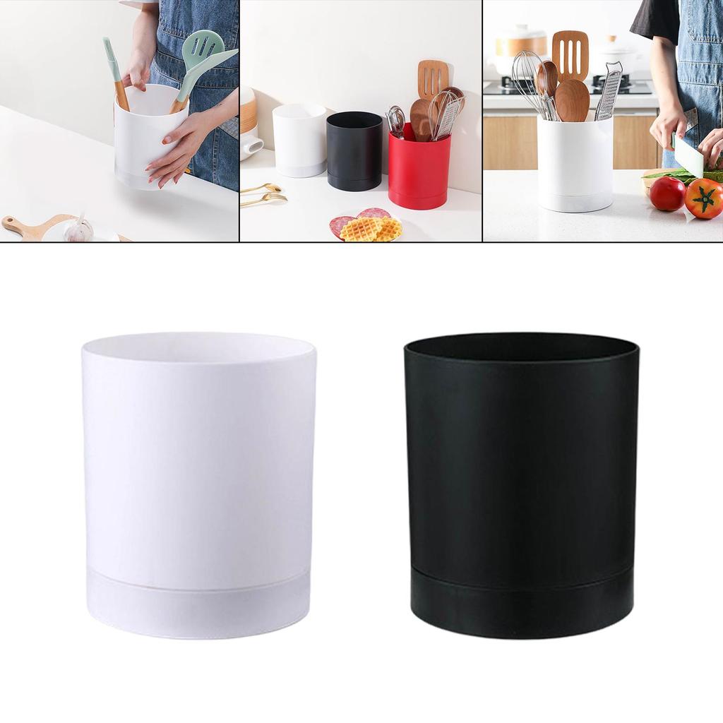 Household Kitchen Utensil Holder Cutlery Cooking Utensils Organizer Tableware Stand , White