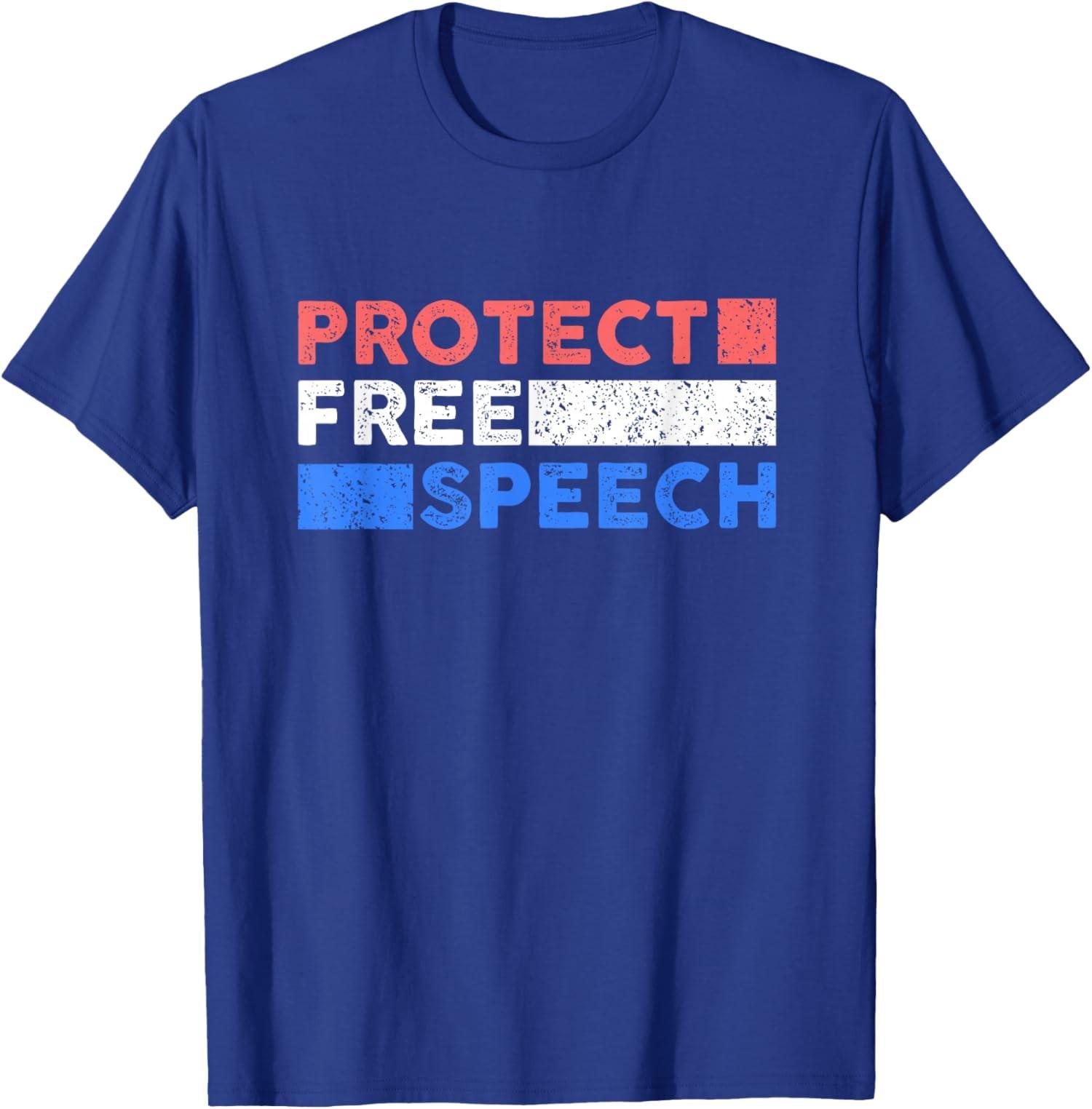 Protect Free Speech 1st Amendment Free America Unisex T-Shirt S разноцветный
