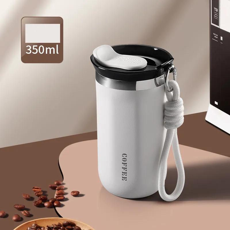 Stainless Steel Insulated Double Wall Travel Tumbler Reusable Insulated Coffee Mug, Thermal Cup with SplashProof Sliding Lid LWY013