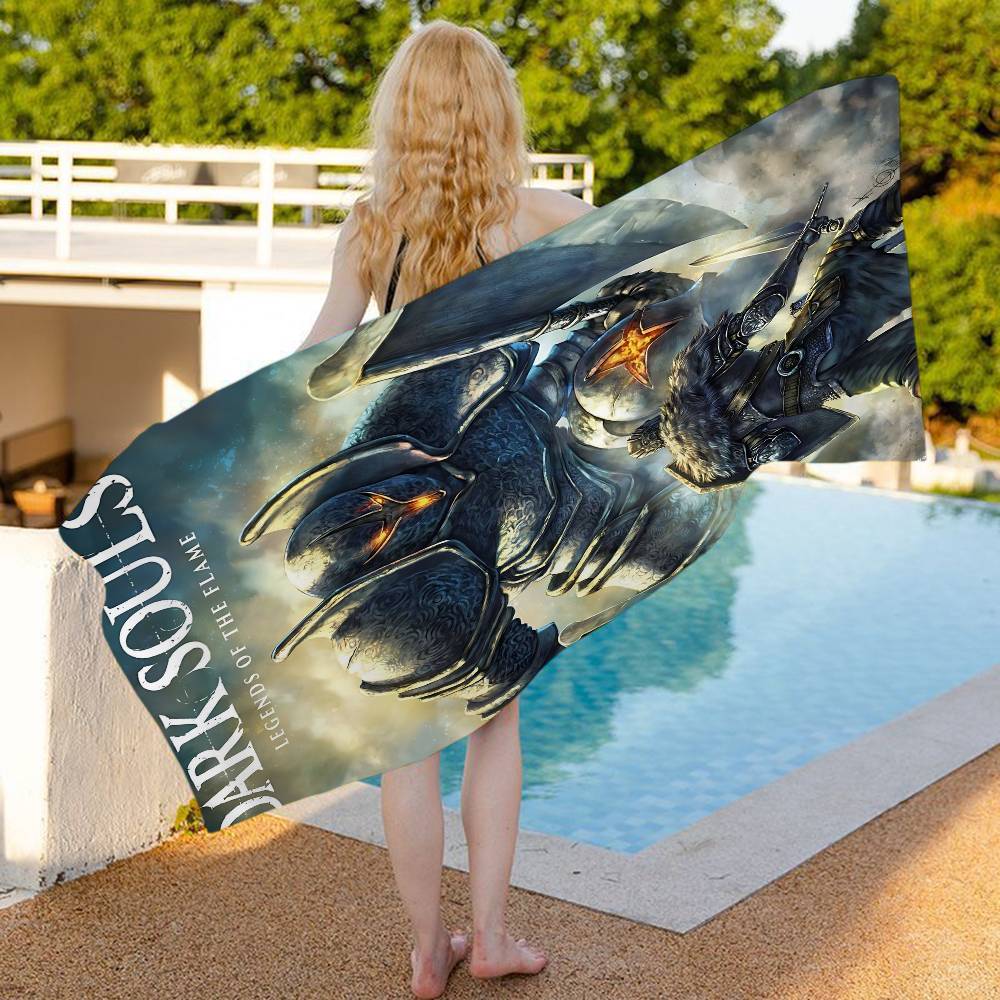 Game D-Dark S-Souls Big Microfiber Beach Towels Quick Dry Towel Sand Beach Towels Pool Towel for Travel Swim Pool Yoga