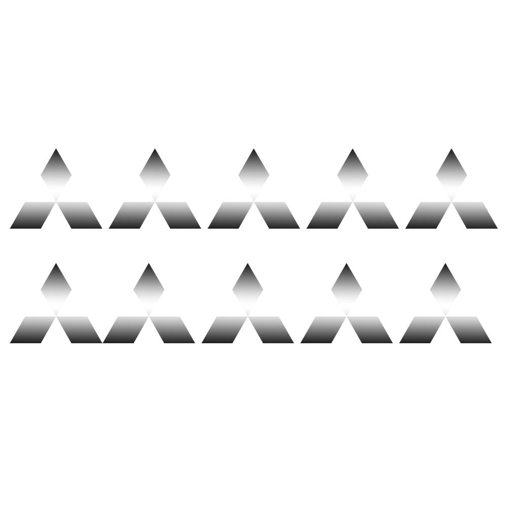 

10Pcs Car Accessories Nickel Metal Interior Badge Stickers For Mitsubishi Lancer Outlander ASX Competition Pajero Triton Delica