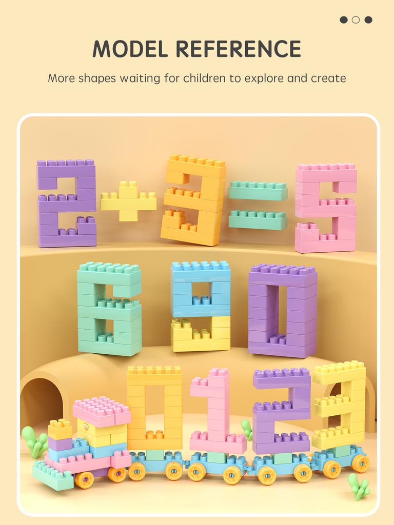 DIY Macaron Building Blocks Set for Girls Creative Educational Puzzle Toy 512 Pieces Pink