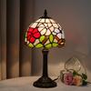 Morning Glory Table Lamp, 8 Inches Stained Glass Lamp,Handmade Vintage Lamp,Decor Bedside Bedroom Living Room and Study