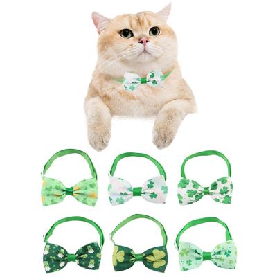St. Patrick's Day Haustier Fliege für Katzen Hunde Schleife Halsband Festival Party Haustier Kostüm Zubehör Kätzchen Feiertag Halsband