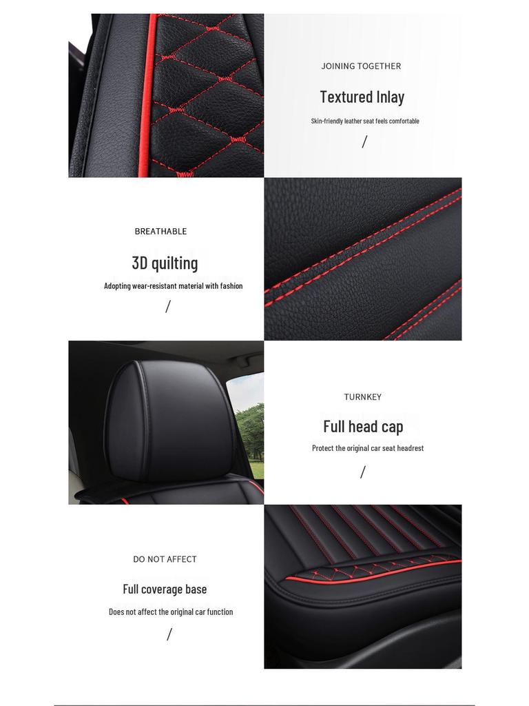 Universal Leather Seven-Seat Car Seat Cover for All Seasons