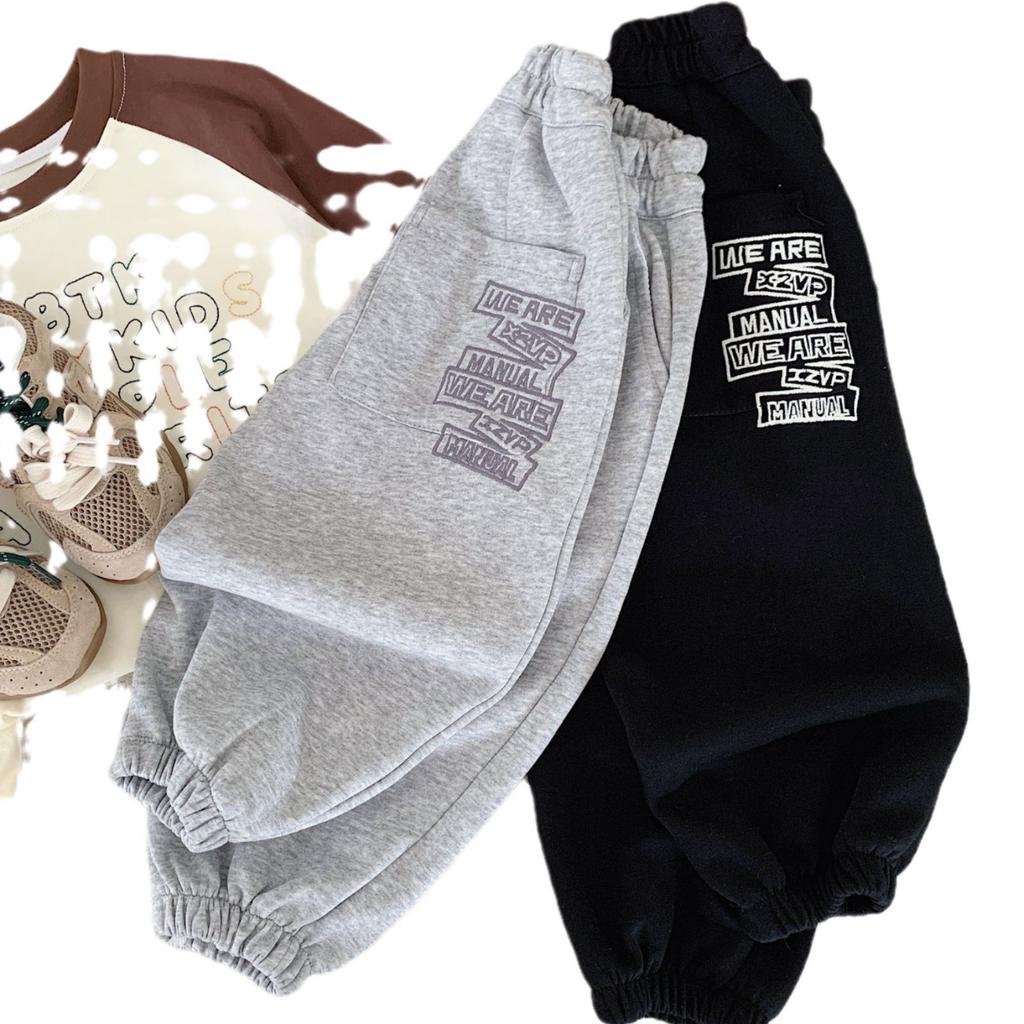 Children'S Sweatpants Autumn New Product Rear Pocket Embroidered Boys' Casual Pants Children'S Sweatpants G0318