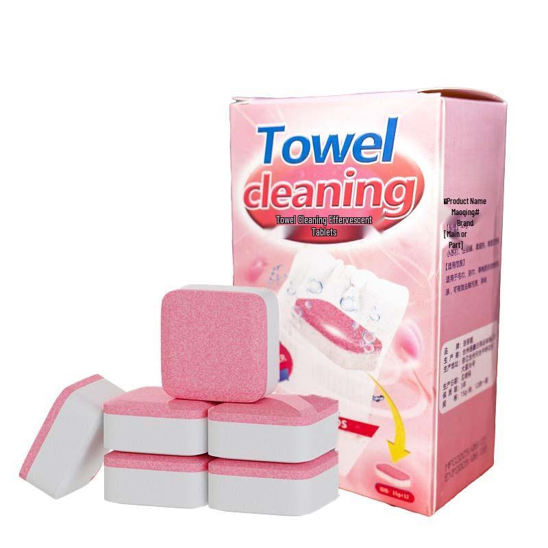 Шипучие таблетки для чистки банных полотенец: Улучшенная формула для мягкой дезактивации и дезодорации