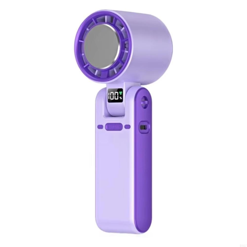 LED Display Portable Fan Powerful Handheld Electric Fan Turbo Quiet Fan  Home Use