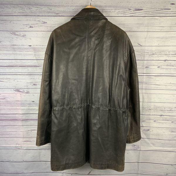 COLOURS by ALEXANDER JULIAN Lambskin Leather Coat Outer Jacket Men's LL Brown Thinsulate Lined