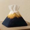 Tissue Box, Mountain Design, Soft Plush Storage Organizer, Multi-Purpose Foldable Tissue Holder for Home Office Car