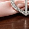 Scarf Buckle Clip for Women Smooth Edges No Snag Silk Ring with Rhinestones Non-Slip