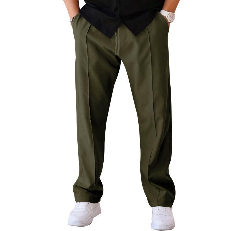 2025 Men's Loose Straight-Leg Sports Casual Pants - Spring/Summer American Oversize Style