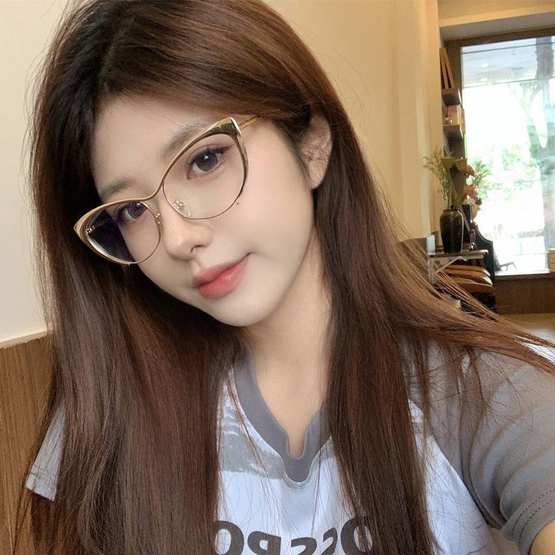 Y2K Katteseye Nærsynthetsbriller for Kvinner Menn Høyoppløselige Anti Blått Lys Briller Optiske Reseptbriller 0 TIL -4.0