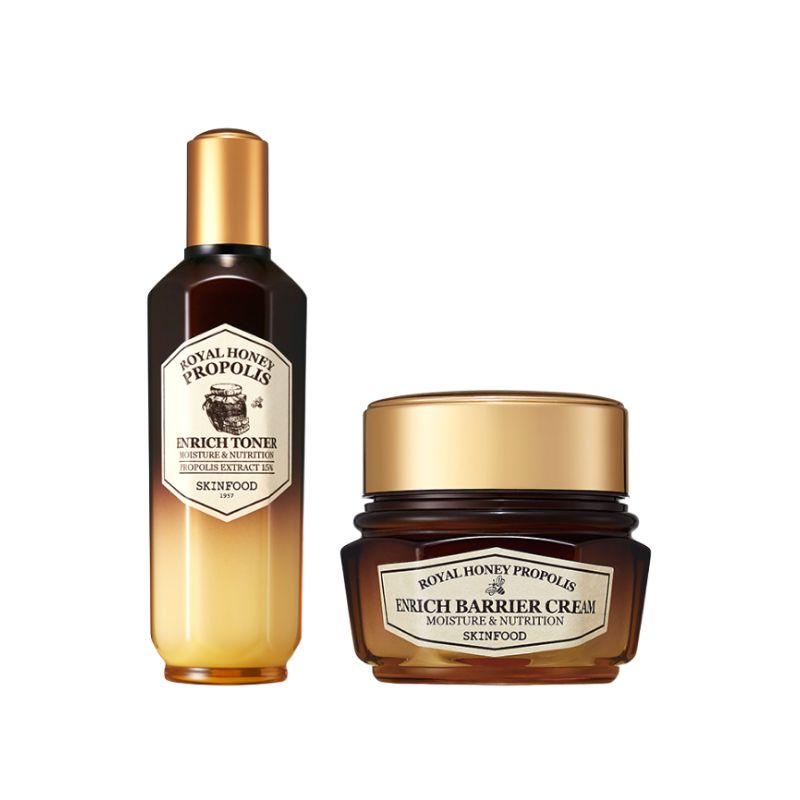 [SKINFOOD] Pure Botanical Royal Honey Propolis Daily Moisture Care Set Toner 160ml / Cream 63ml