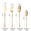Matte Gold 18/10 Stainless Steel Luxury Cutlery Dinnerware Tableware Knife Spoon Fork Chopsticks Flatware Set Dishwasher Safe