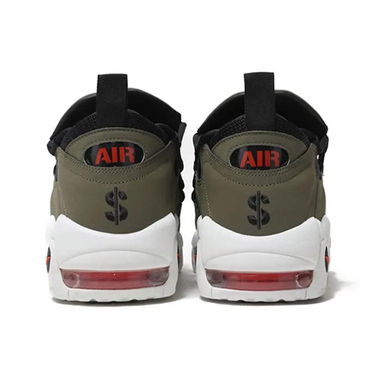 Nike Air More Money 'Olive' (Unisex) Olive / Black-Habanero Red Basketball Shoes AJ2998 200