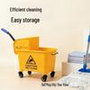 White Cloud Heavy-Duty Hands-Free Mop Bucket with Squeeze Water Extractor