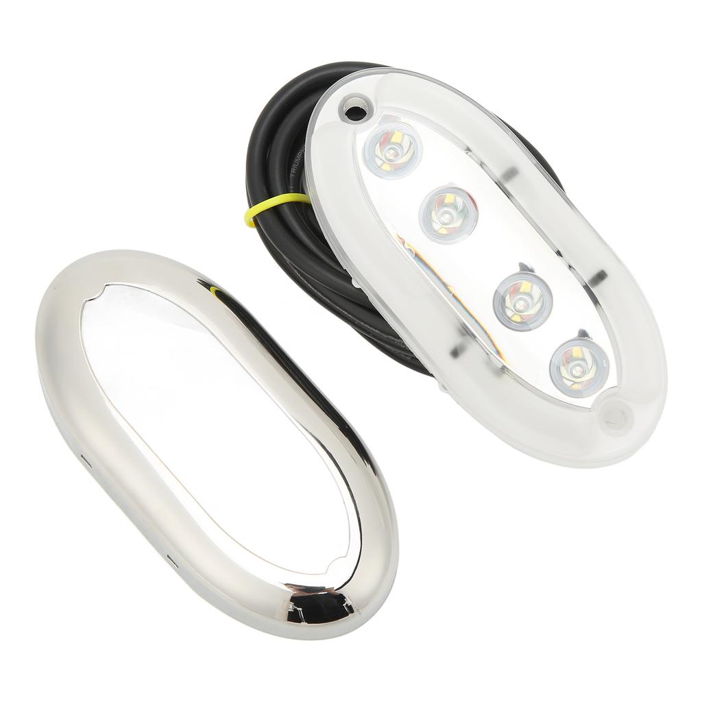 Marine Underwater LED Light DC 12V‑24V IP68 Waterproof Universal Fit for Boat Yacht Waterside Blue Light 4W