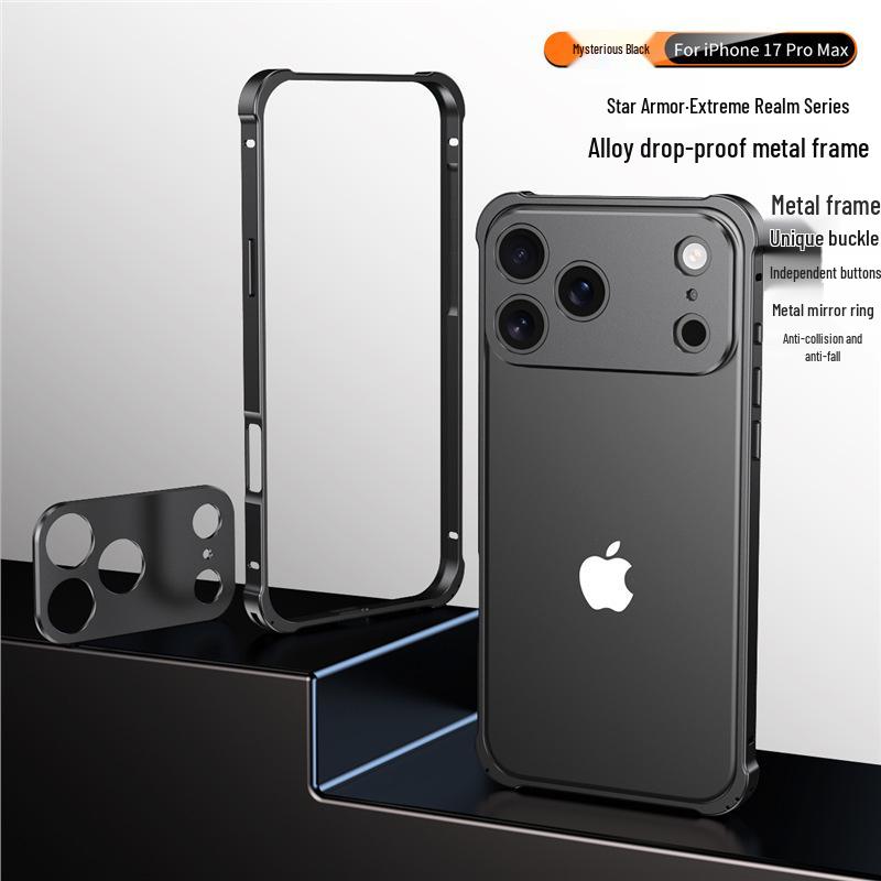 Stilvolle Apple iPhone 17 Metallrahmenhülle: Leichter, wärmeableitender Objektivring aus Aluminiumlegierung für iPhone 16 & 15