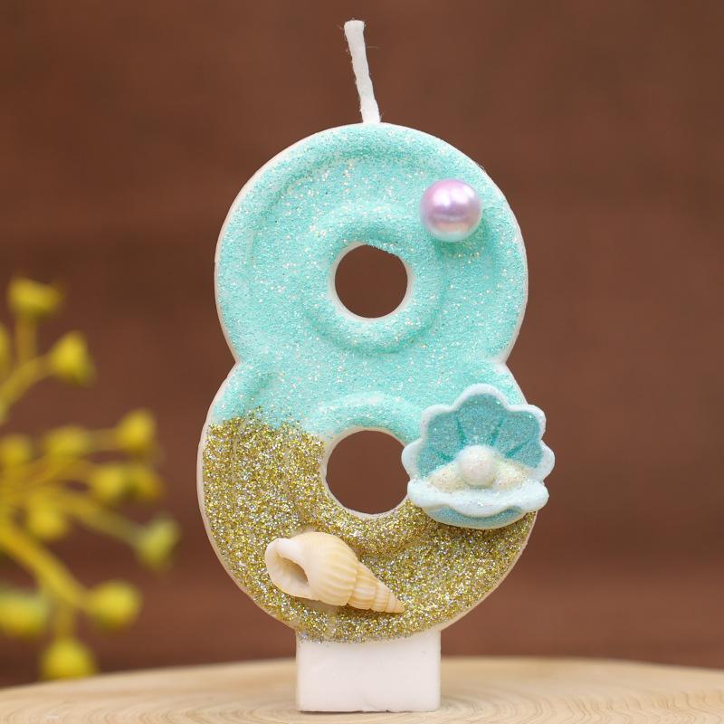 Numbers Birthday Candles Beach Ocean Birthday Cake Party Decoration Candles 1st Birthday