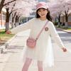 Girls' Knitted Dress Spring and Autumn Sweet Mesh Skirt