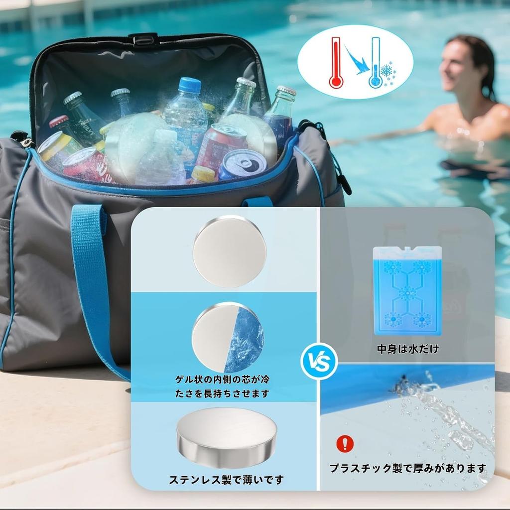 Stainless Steel Ice Round Stainless Steel Ice Pack for Compact Ice Pack with Freezing and Incredible Cooling Perfect for Outdoor and Reusable and