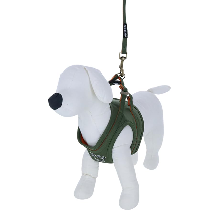 Avirex MA-1 Harness | Dog Harness, Adjustable Size, Training, Walking, Outings, Anti-Pulling, Easy On/Off (Khaki, Size M)