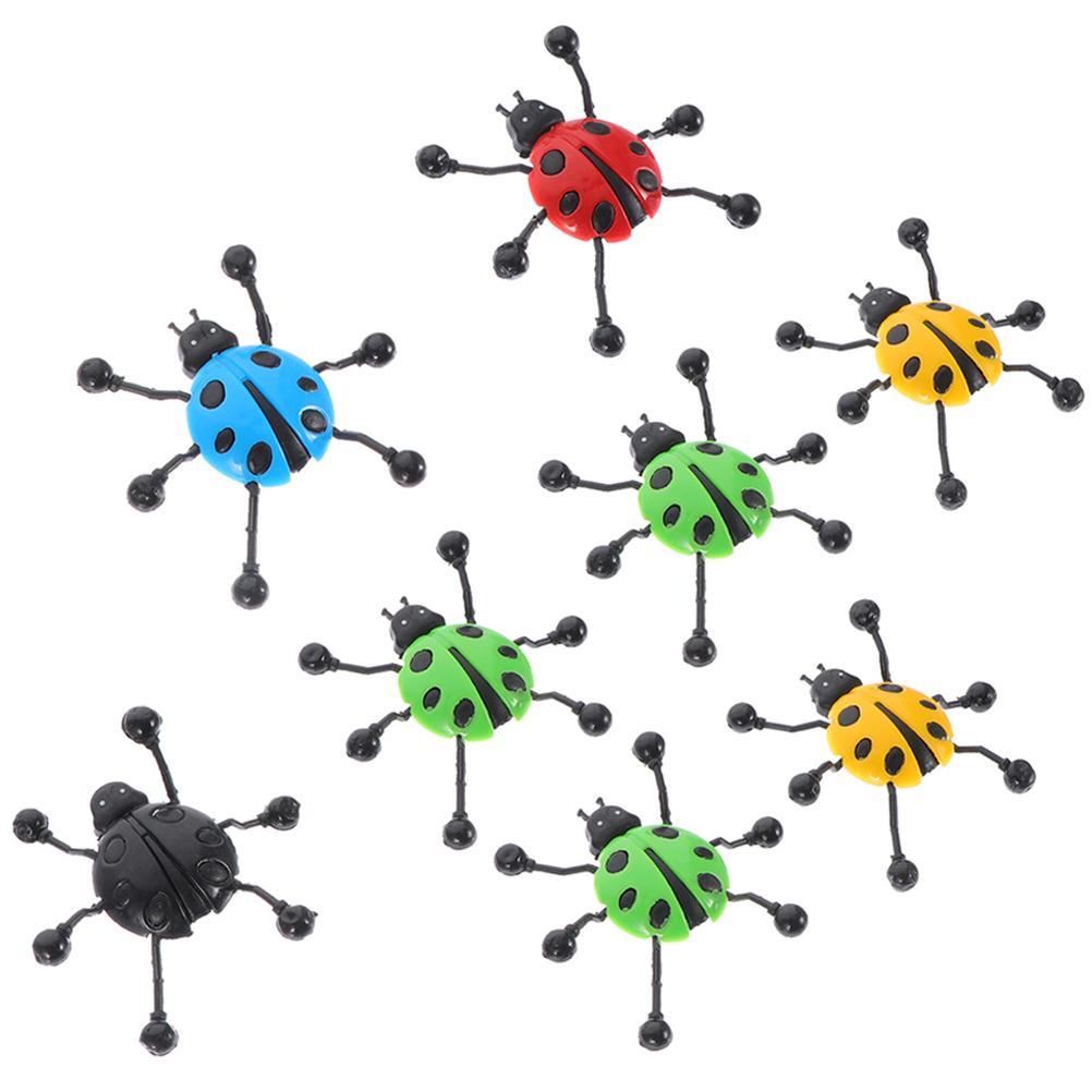 8 Pcs Climbing Wall Ladybug Animal Fidget Colorful Tpr Sticky Child