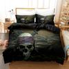 Gothic Skull Duvet Cover Sugar Skull Bedding Set Horror Theme Comforter Full Twin King For Boys Teens Adults Bedroom Decor