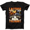 Leche Tolerante a la Lactosa Queso Dieta Gimnasio Entrenamiento Camiseta Regalo Divertido Negra 376