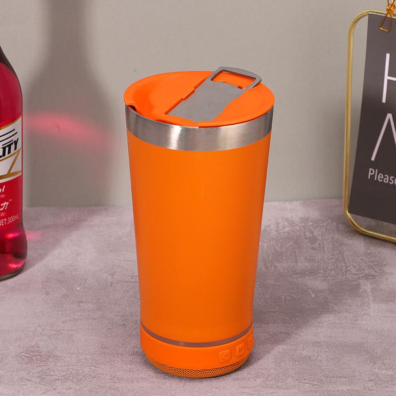 16oz Bluetooth Waterproof Speaker Mug With Vacuum Insulation For Home Office And Parties