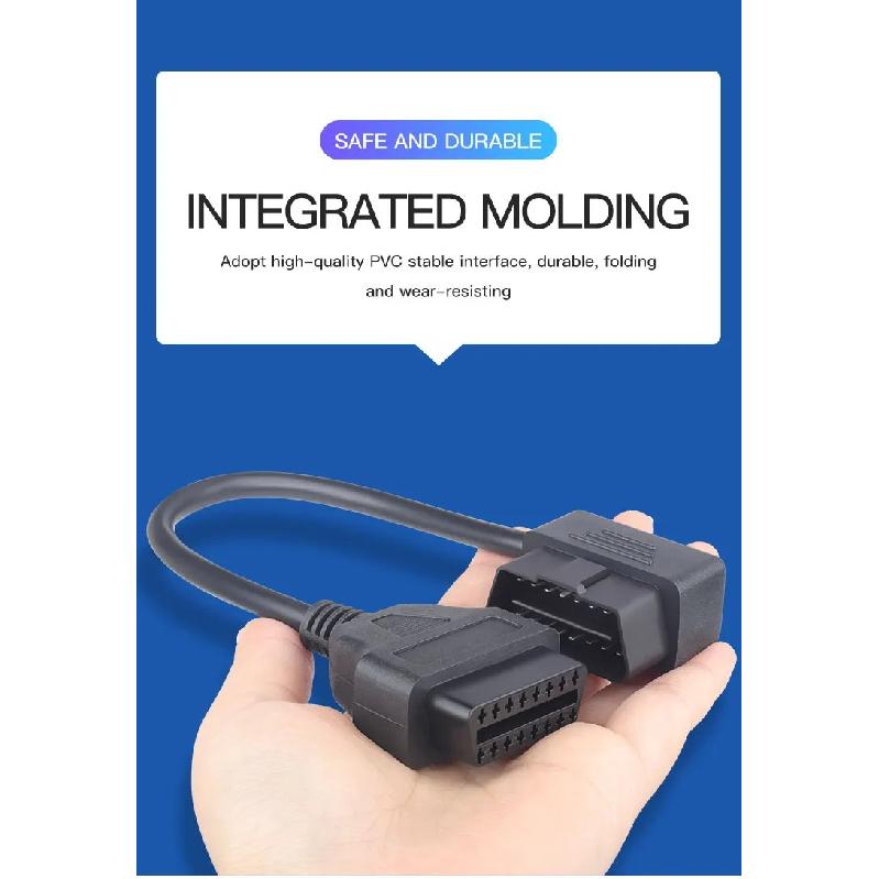 Jieyuan OBD16-Pin Male To Female Conversion Cable OBD2 Extension Cable Connector Adapter Used For Diagnostic Tools