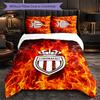 Monaco FC Themed Bedding 3Pcs Duvet Cover Set Decorative Bed Linen For Teen Room Home Decoration