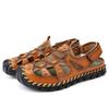 Leather Men Water Beach Sandals Summer Outdoor Casual Closed Toe Sports Sandals Non-slip Soft Hiking Wading Sneakers