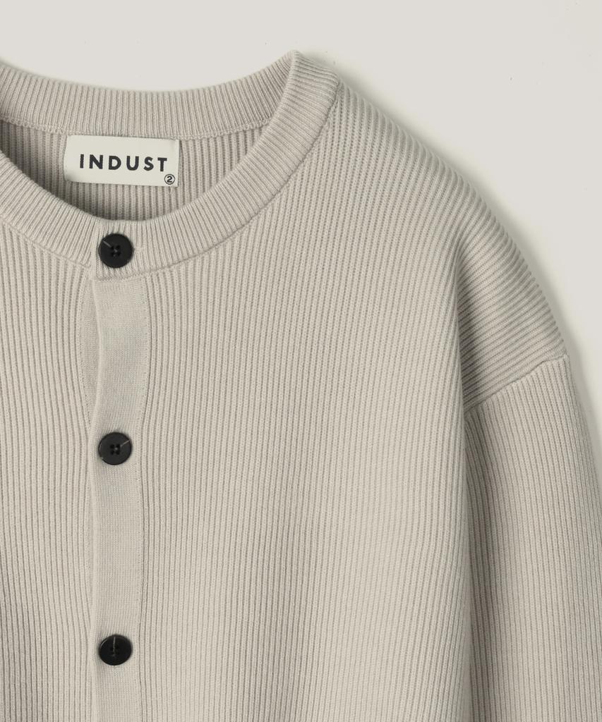 Indust Essential Round Knit Cardigan_Ivory