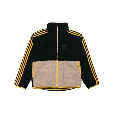 Giacca Sherpa Originals Trefoil Casual Imbottita in Pile Capispalla Giacca Uomo Nera GT7295