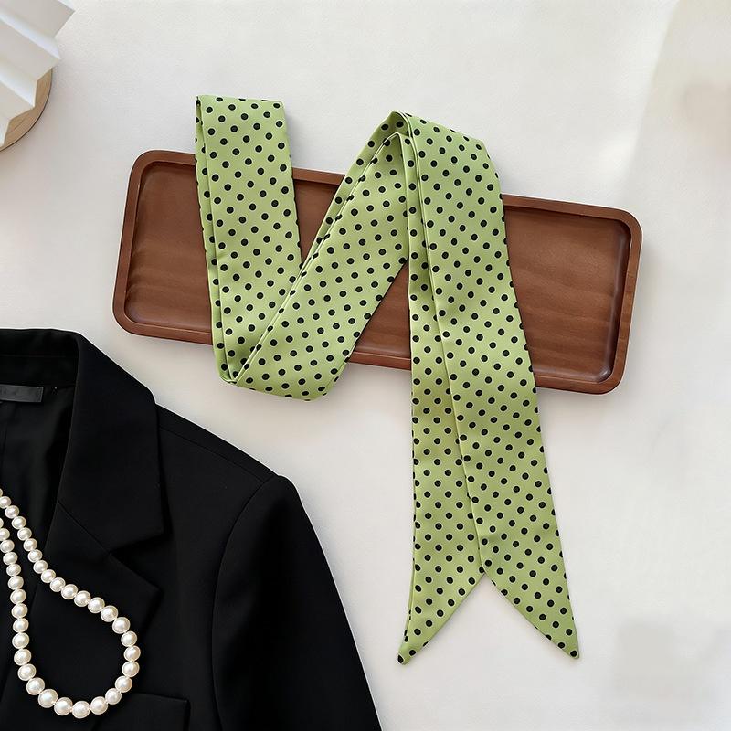 Polka Dot Long Scarf Korean Version Neck Scarf Hair Band Bag Wrap Ribbon Fashion Hair Accessories For Women Streetwear