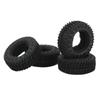 4PCS 1.25in RC Crawler Mud Tires Rubber RC Car Wheel Tires Set for FMS FCX24 for Axial SCX24 124