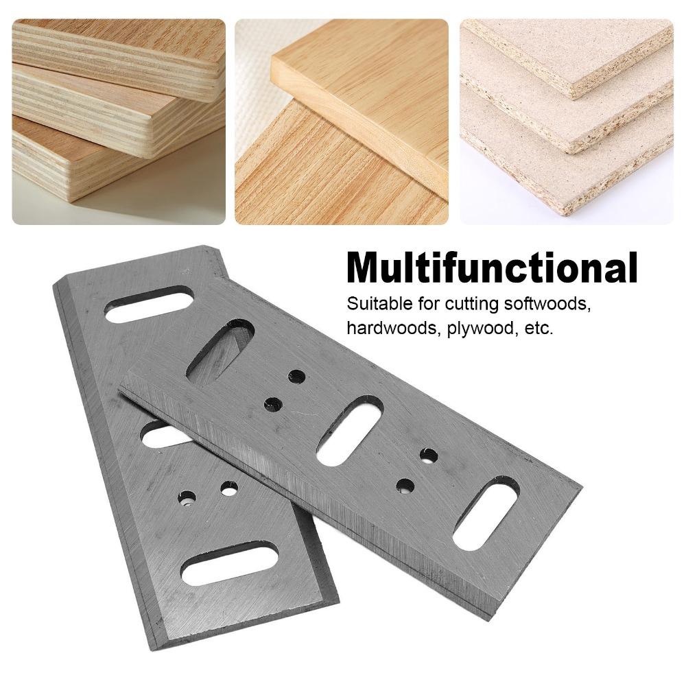 2pcs High Speed Steel Planer Blades Alloy Material Double Edged Planer Blade  Woodworking Use