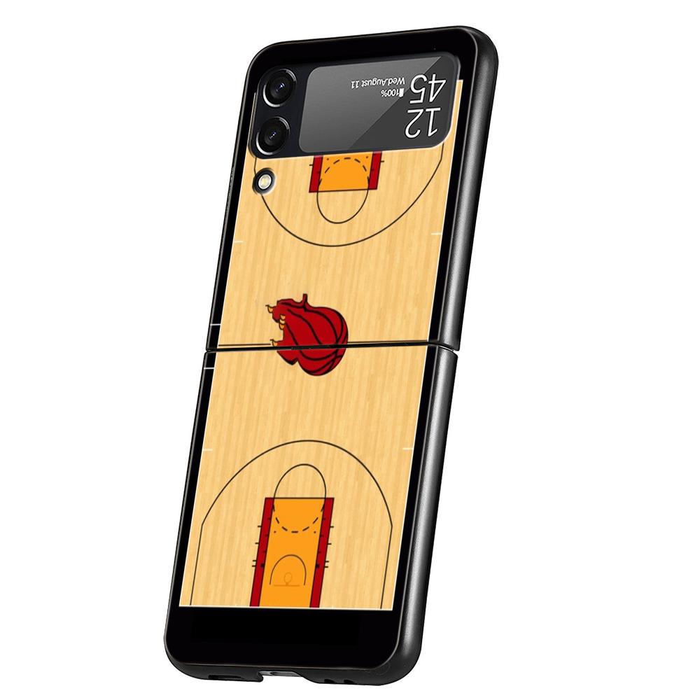 

Hard PC Phone Case For Samsung Galaxy Z Flip 7 6 5 4 Black Cover For Galaxy Z Flip 3 Foldable Football Basketball Tactical Board Z Flip 5
