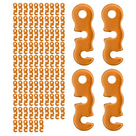 20/48/80/100Pcs Aluminum Alloy Guyline Cord Adjuster Tent Tensioner Heavy Duty Outdoor Camping Hiking Backpacking Tent Wind Rope Buckle
