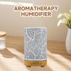 Decorative LED Night Light Timer Aroma Diffuser Hollow Leaves Ultrasonic Air Humidifier 7-color Atmosphere Lights for Bedroom