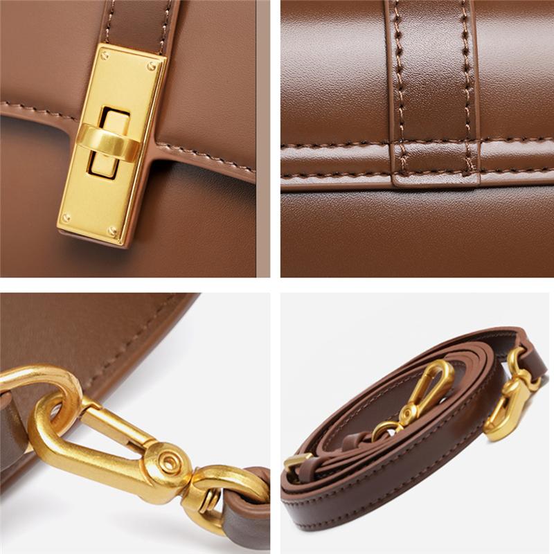 Genți de umăr de epocă din piele naturală sub braț pentru femei, cu design trendy, geantă mică de tip crossbody, genți de mână pentru doamne.