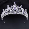 Luxury Flower Crystal Tiaras and Crowns for Bride Women Elegant Bridal Wedding Crown Hair Jewelry Party Prom Accessories