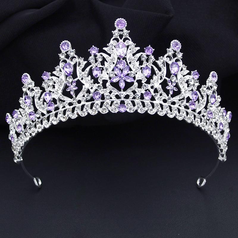Luxury Flower Crystal Tiaras and Crowns for Bride Women Elegant Bridal Wedding Crown Hair Jewelry Party Prom Accessories