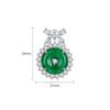 WWJ Exclusive Design Green Clear Zirconia Jewelry Round Stud Earrings